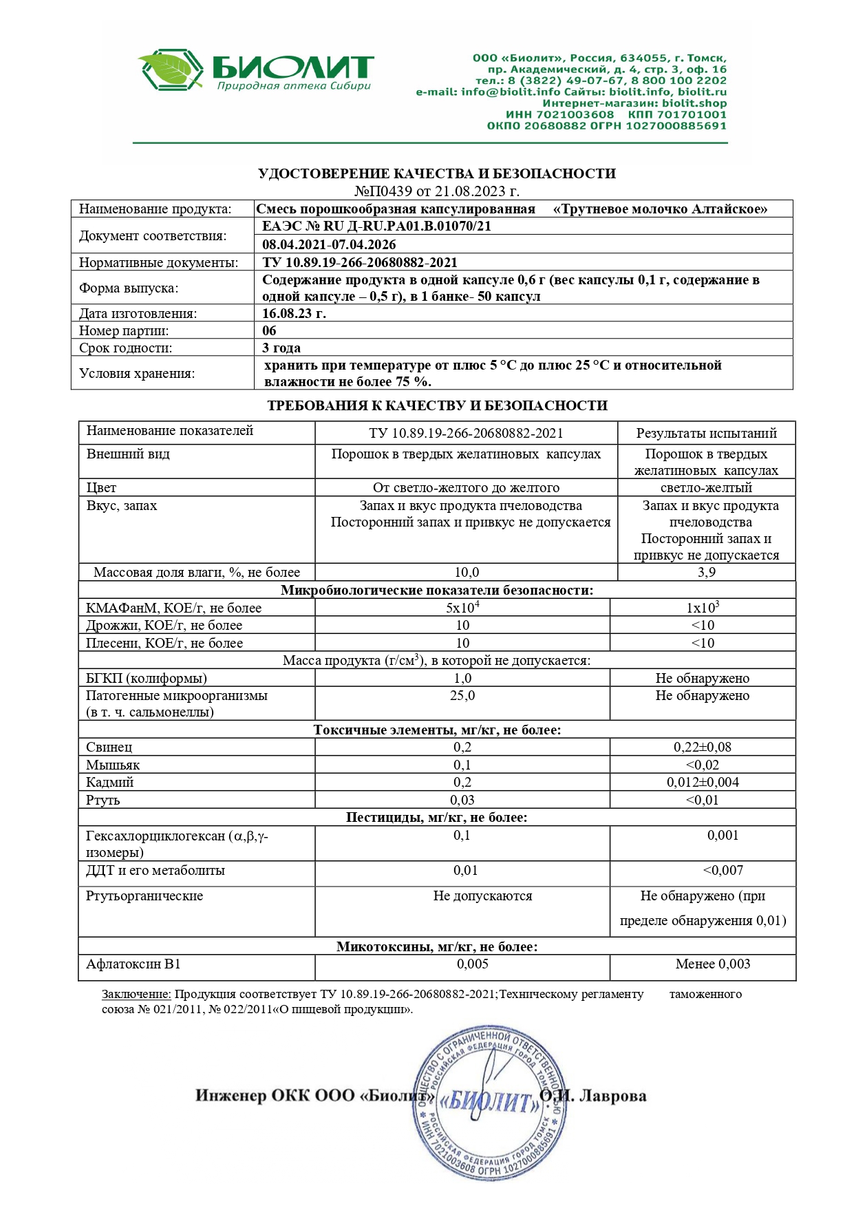 Паспорт №082023